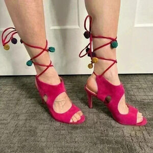 Nine West  - Maya Pink Suede Sandal - 6.5